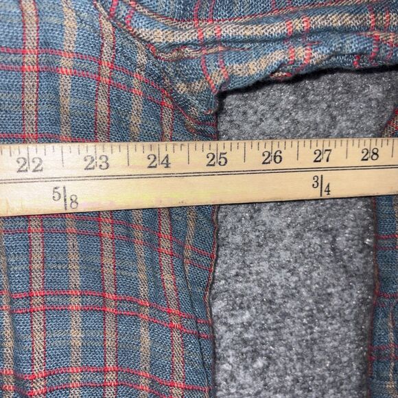 Carbon 2Cobalt Shirt Mens XL Blue Plaid double Cloth Woven - Picture 5 of 7